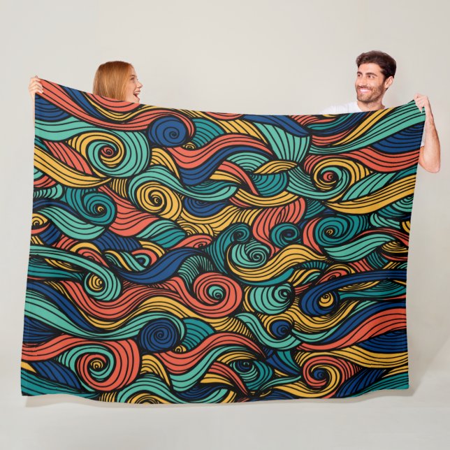 Wool Topped paisley Fleecefilt (På plats)