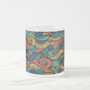 Wool Topped paisley Frostad Glasmugg