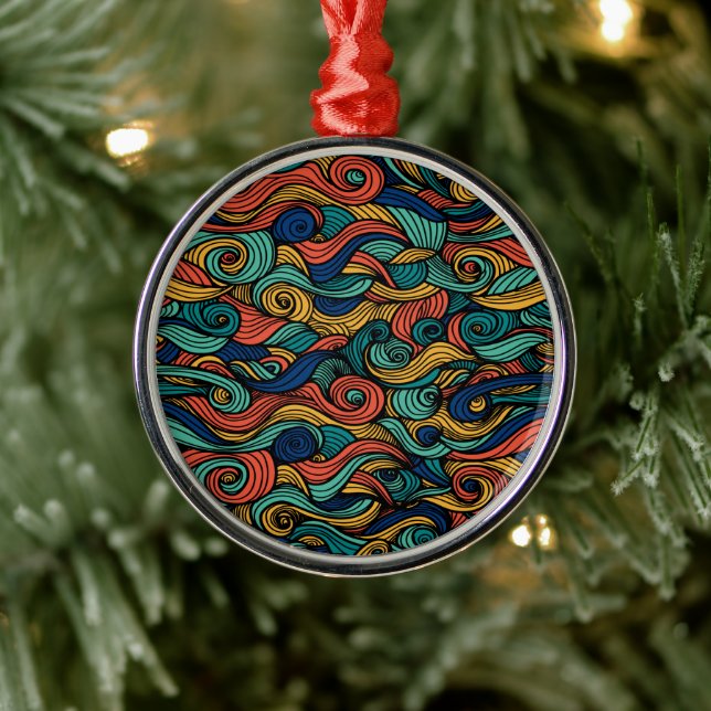 Wool Topped paisley Julgransprydnad Metall (Träd)