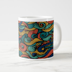 Wool Topped paisley Jumbo Mugg