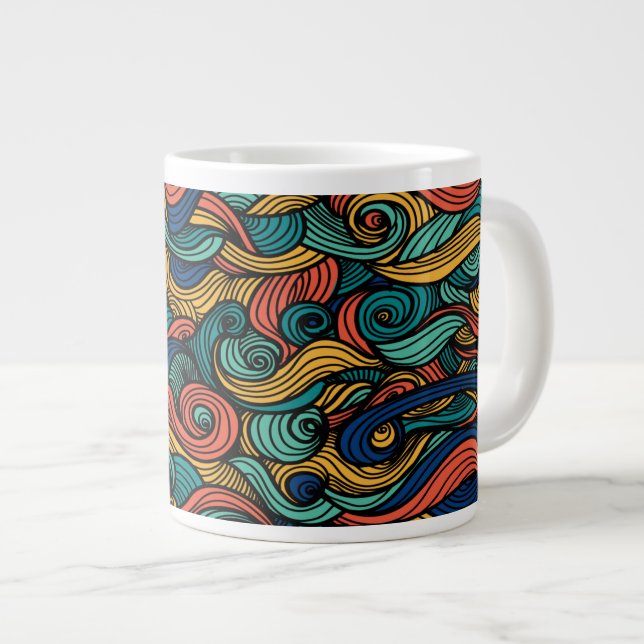 Wool Topped paisley Jumbo Mugg (Framsida höger)