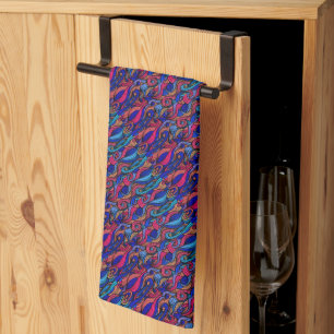 Wool Topped paisley Kökshandduk