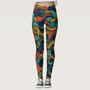 Wool Topped paisley Leggings