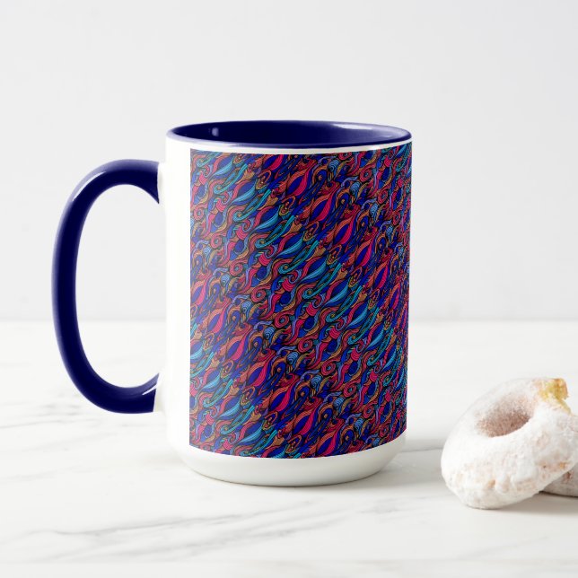 Wool Topped paisley Mugg (Med munk)