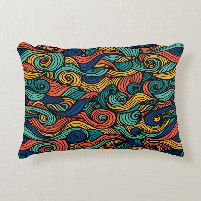 Wool Topped paisley Prydnadskudde (Framsidan)