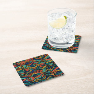 Wool Topped paisley Underlägg Papper Kvadrat