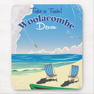 Woolacombe Devon-reseaffisch på stranden Musmatta