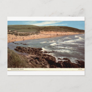 Woolacombe Sands Vintage Devon Strandvy Vykort