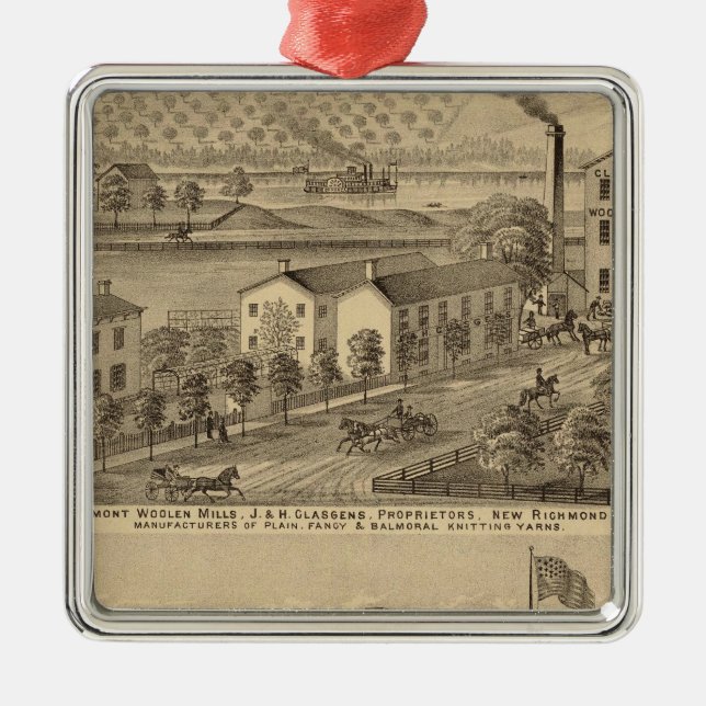 Woolen Clermont mal Julgransprydnad Metall (Framsidan)