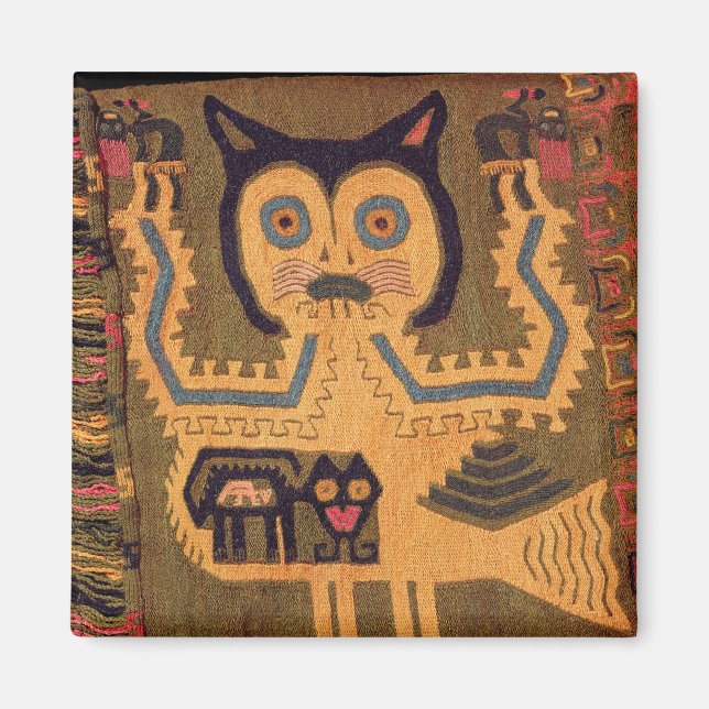 Woolen figur av en jaguar, Paracas Culture Magnet (Framsidan)