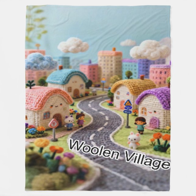 Woolen Village  Fleecefilt (Framsidan)