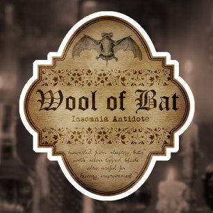 Woolf i Fladdermus Apothecary DC Klistermärken