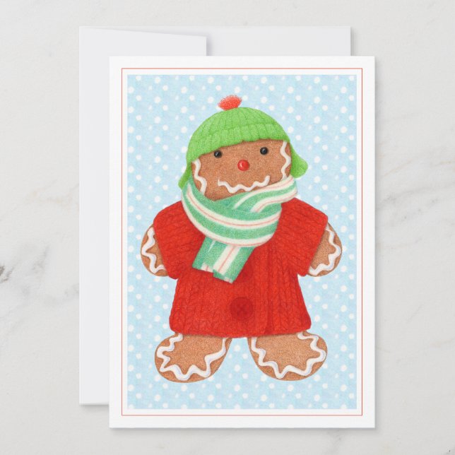 WOOLIE GINGERBREAD 5x7 - kort för full jul (Framsida)