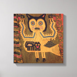 Woollen figur av en jaguar, Paracas kultur Canvastryck