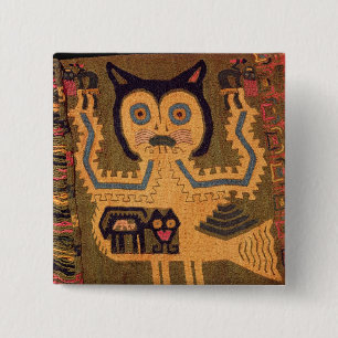 Woollen figur av en jaguar, Paracas kultur Knapp