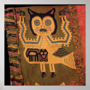 Woollen figur av en jaguar, Paracas kultur Poster