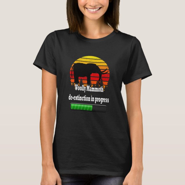 Woolly Mammoth de extinction in progress Status Ba T Shirt (Framsida)