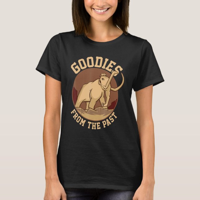 Woolly Mammoth Goodies From The Past Prehistoric L T Shirt (Framsida)