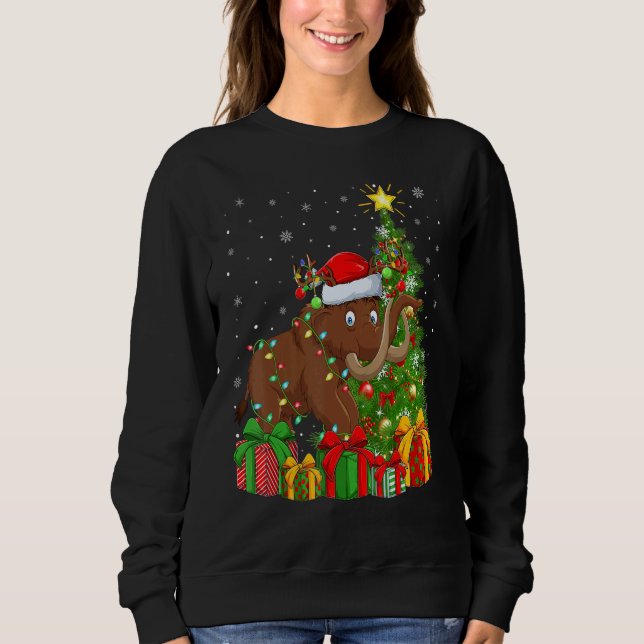 Woolly   Xmas Holiday Santa Woolly Christmas Tree T Shirt (Framsida)