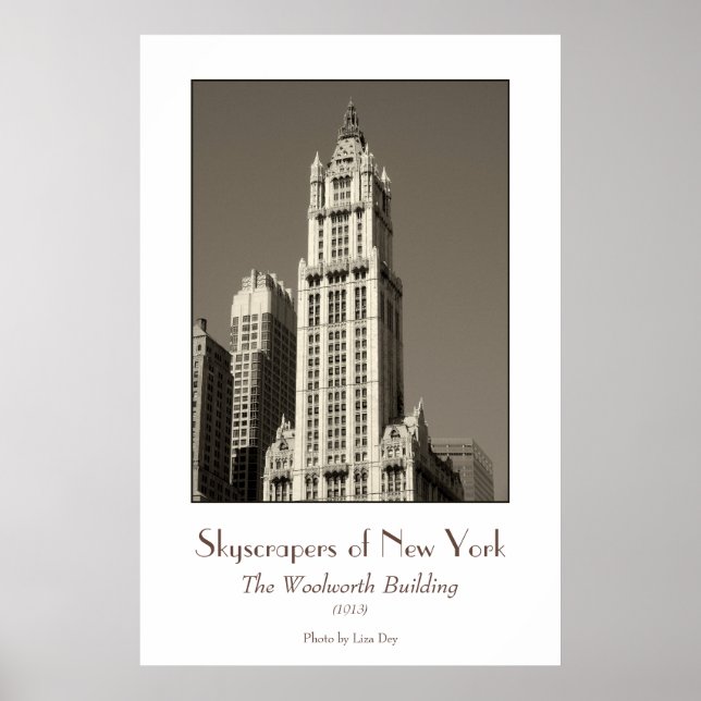 Woolworth Building Affisch (sepia) (Framsidan)