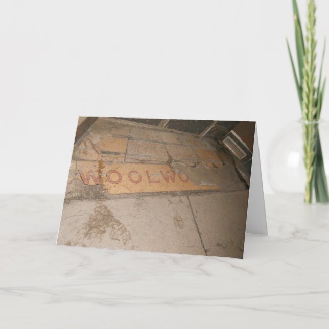 "WOOLWORTH Sidewalt" födelsedagskort Kort (Framsida)