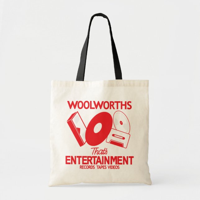 WOOLWORTHS underhållning - Tote Bag Tygkasse (Framsidan)