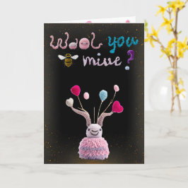 Wooly Alien Funny Valentine Photo Card Kort