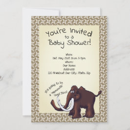 Wooly Mammoth Baby Shower Inbjudningar