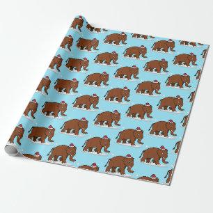 Wooly Mammoth i jultomten Presentpapper