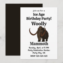 Wooly Mammoth Ice Age Birthday