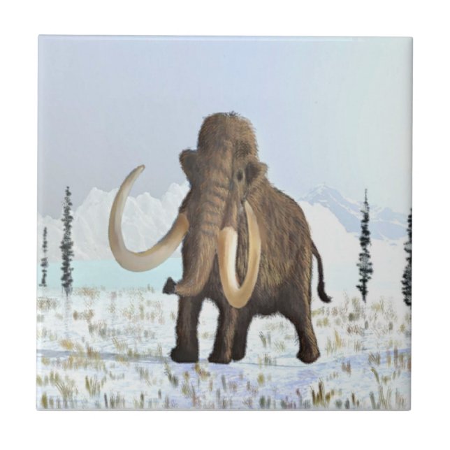 Wooly Mammoth Kakelplatta (Framsidan)