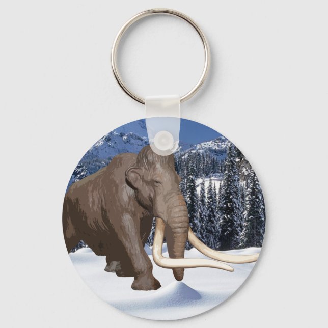 Wooly Mammoth Keychain Nyckelring (Framsida)