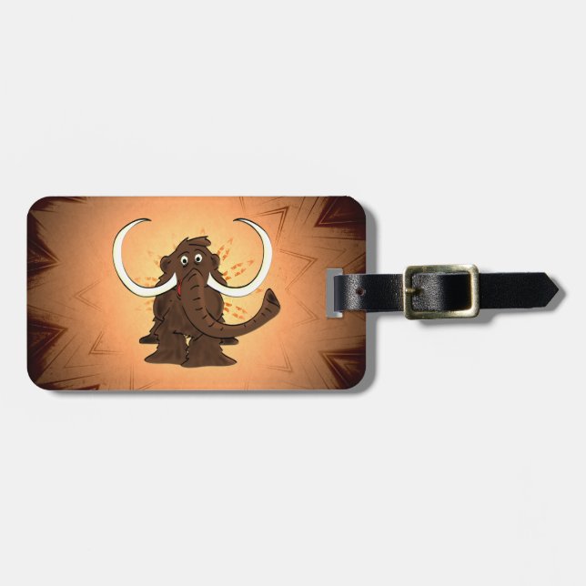 Wooly Mammoth Luggage Tag Bagagebricka (Horisontell Framsida)