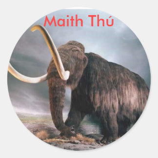 Wooly Mammoth Maith Thú Reward Sticker Runt Klistermärke