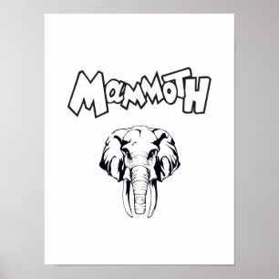 Wooly Mammoth Prehistorisk djurisålder Poster