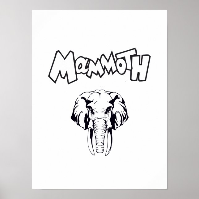Wooly Mammoth Prehistorisk djurisålder Poster (Framsidan)