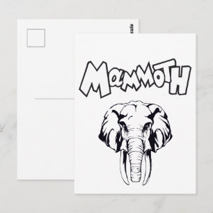 Wooly Mammoth Prehistorisk djurisålder Vykort