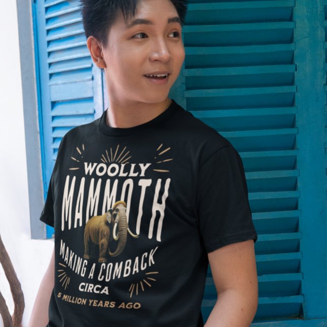 Wooly Mammoth Revival T Shirt (Woolly Mammoth Comeback Shirt for Men)