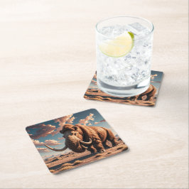 Wooly Mammoth Underlägg Papper Kvadrat