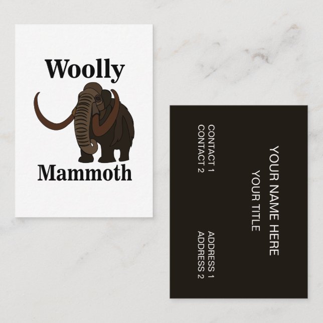 Wooly Mammoth Visitkort (Fram/baksida)