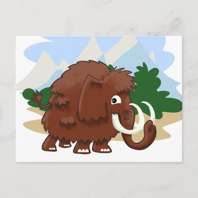 Wooly Mammoth Vykort (Framsida)