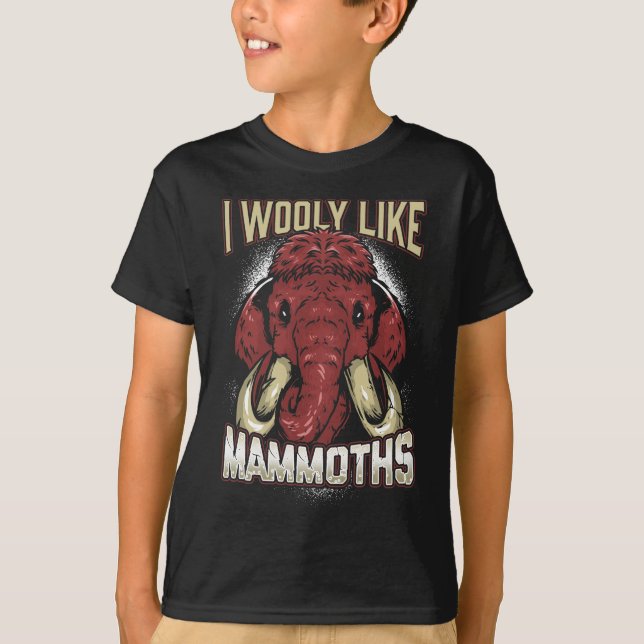Wooly Mammoths Fläkt förhistorisk elefant Älskare T Shirt (Framsida)