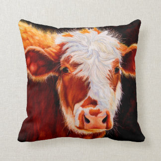 Wooly översittare - den håriga Hereford kalvkon Kudde