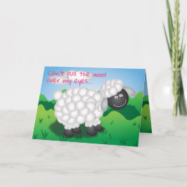 Wooly Sheep Valentine Helgkort