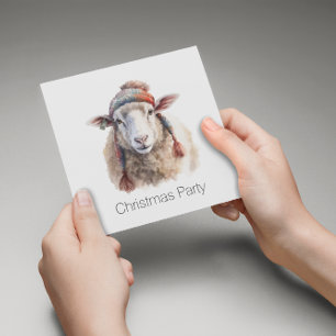Wooly Wonderland, anpassningsbar Julkort