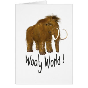 "Wooly World" Wooly Mammoth Hälsningskort