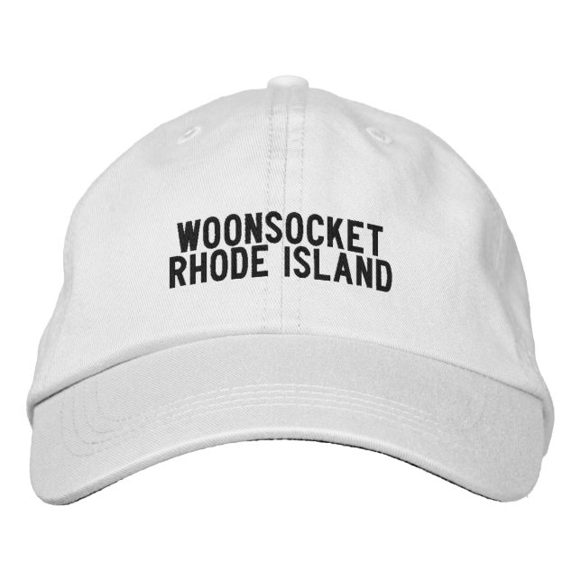 WOONSOCKET Rhode Island Hatt Broderad Keps (Framsida)