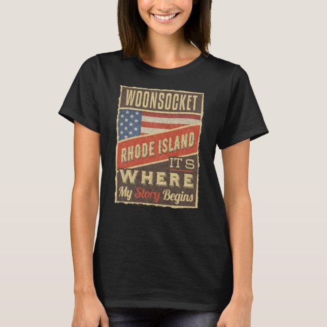 Woonsocket Rhode island T Shirt (Framsida)