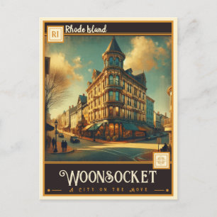 Woonsocket, Rhode Island   Vintage Vykort