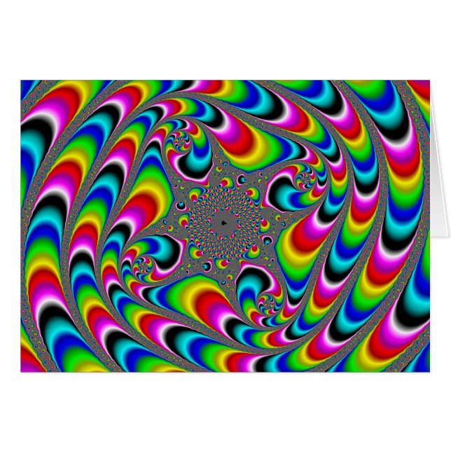 Wooo Mandelbrot Fractal Hälsningskort (Framsidan Horizontal)